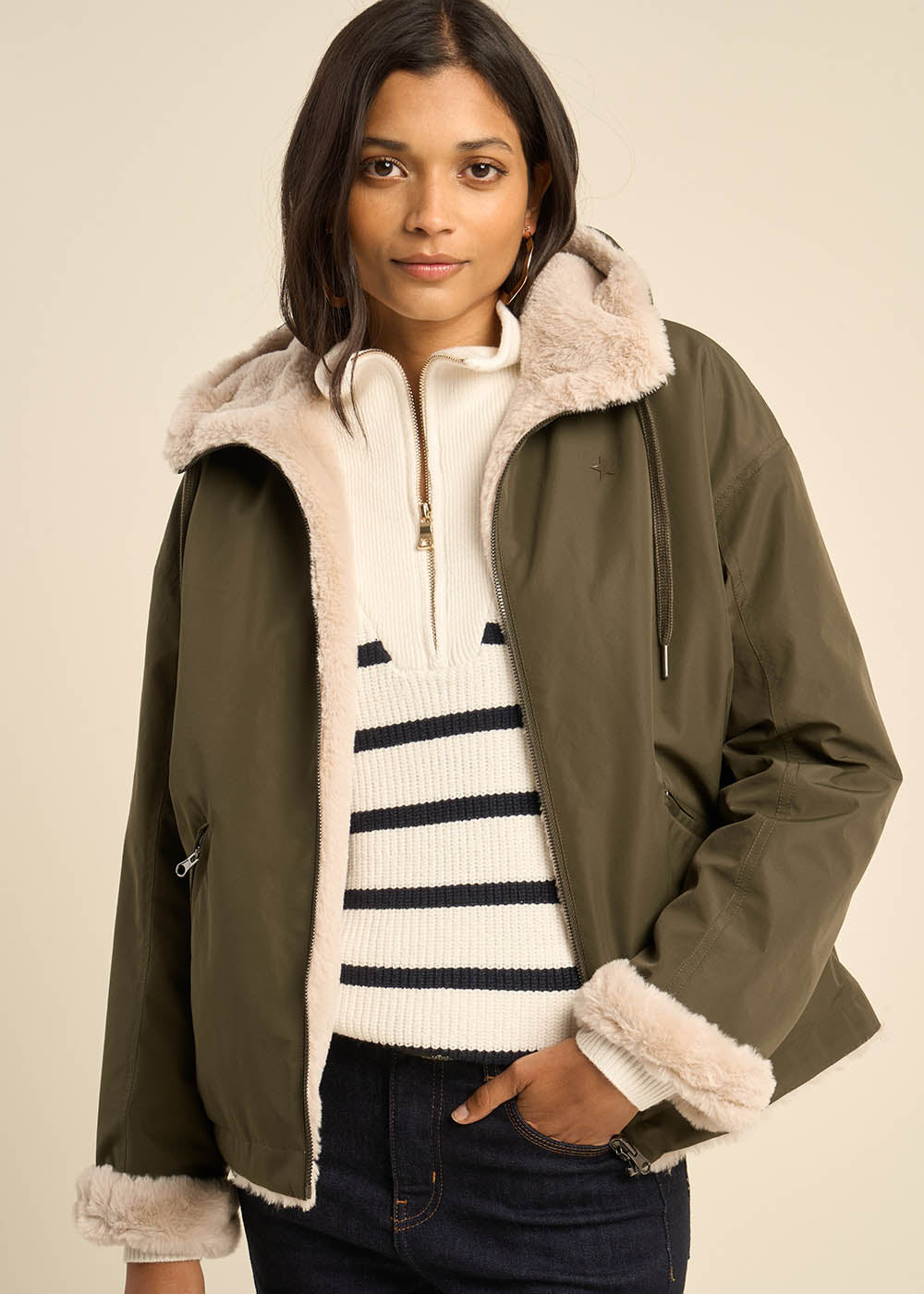 VABARIA Short reversible parka - 1 - Sud Express - Sud Express