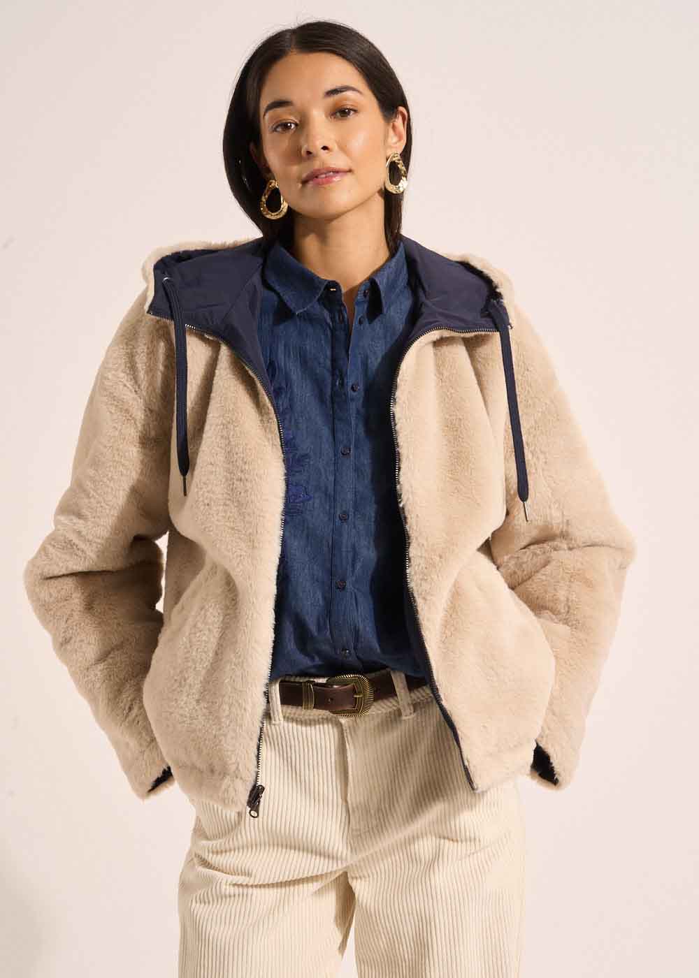 VABARIA Short reversible parka - 4 - Sud Express - Sud Express