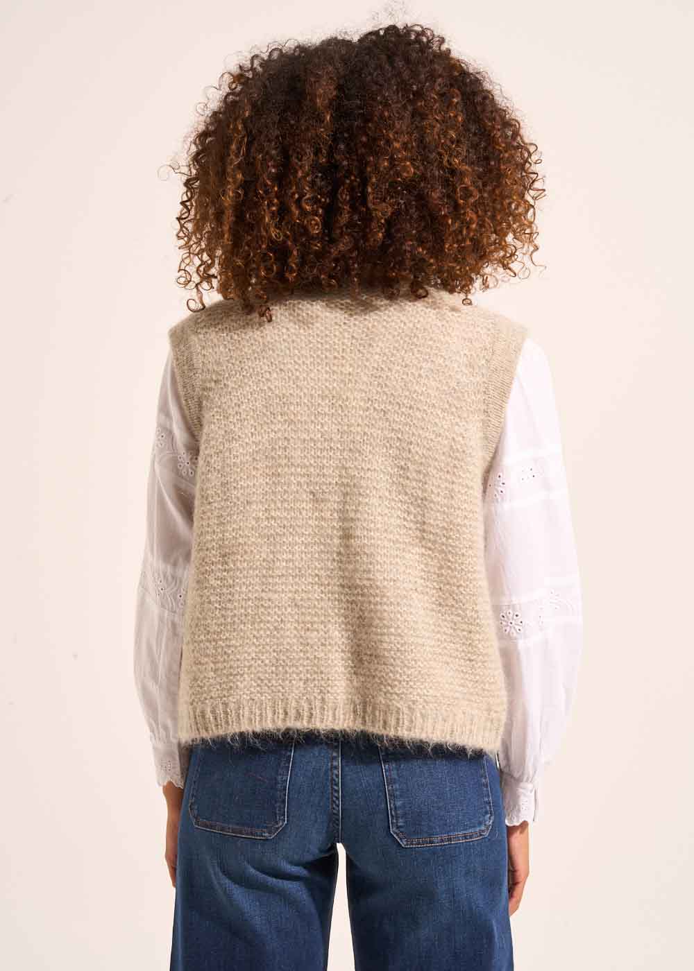 GOTANA Short sleeveless mohair cardigan - 3 - Sud Express - Sud Express