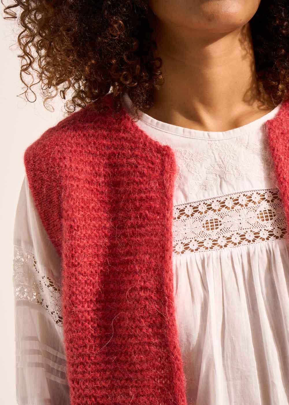 GOTANA Short sleeveless mohair cardigan - 2 - Sud Express - Sud Express