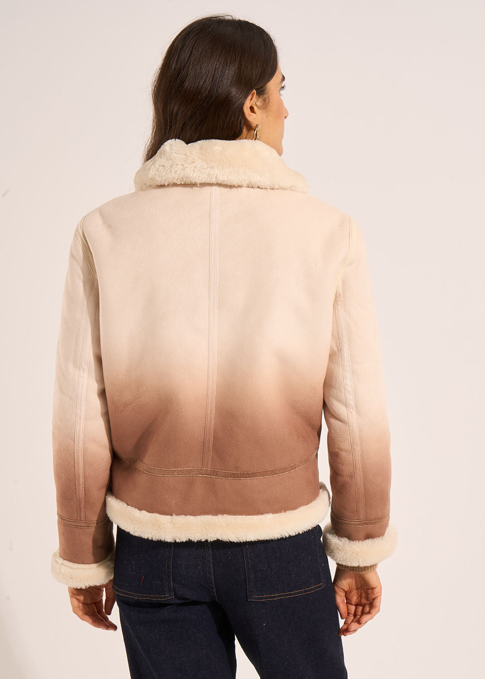 MONBLANC Deep dye jacket in faux shearling - 3 - Sud Express - Sud Express