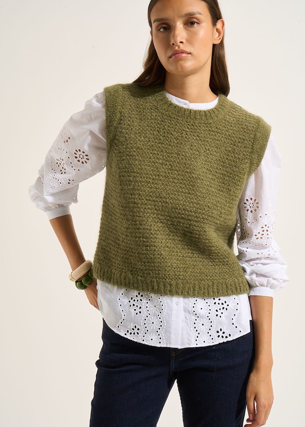MOTANA Short-sleeved round-neck sweater - 1 - Sud Express - Sud Express