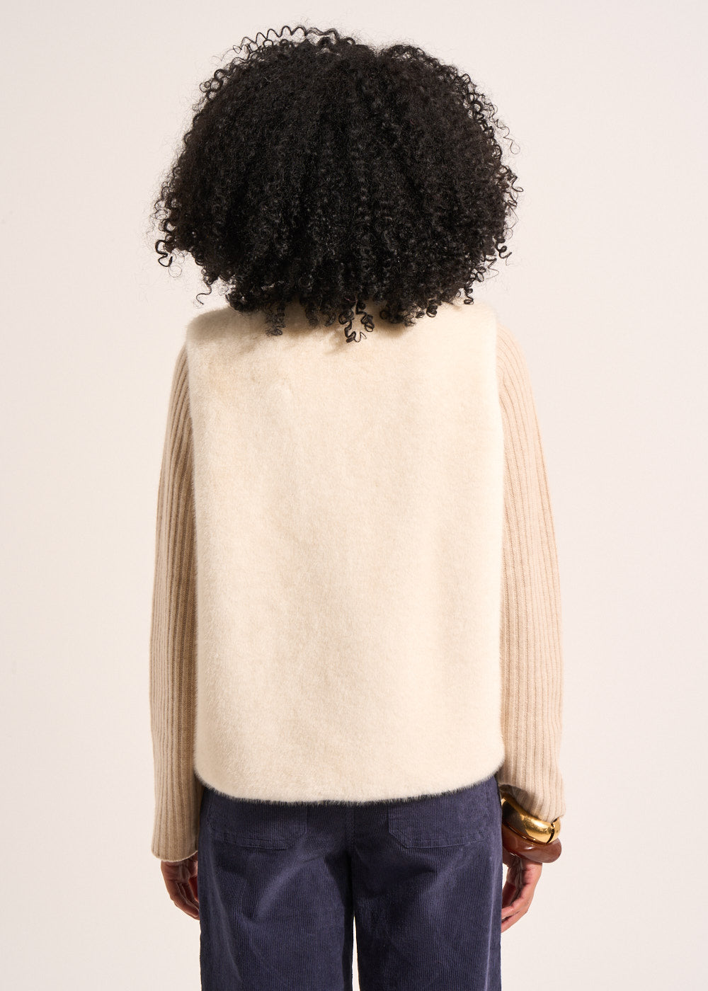 GUARANI Sleeveless faux fur cardigan - 3 - Sud Express - Sud Express