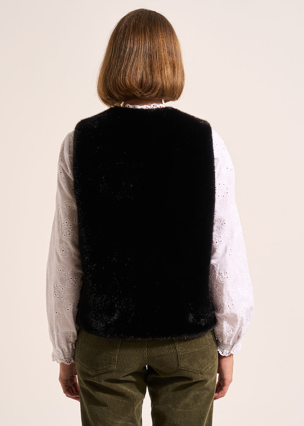 GUARANI Sleeveless faux fur cardigan - 3 - Sud Express - Sud Express