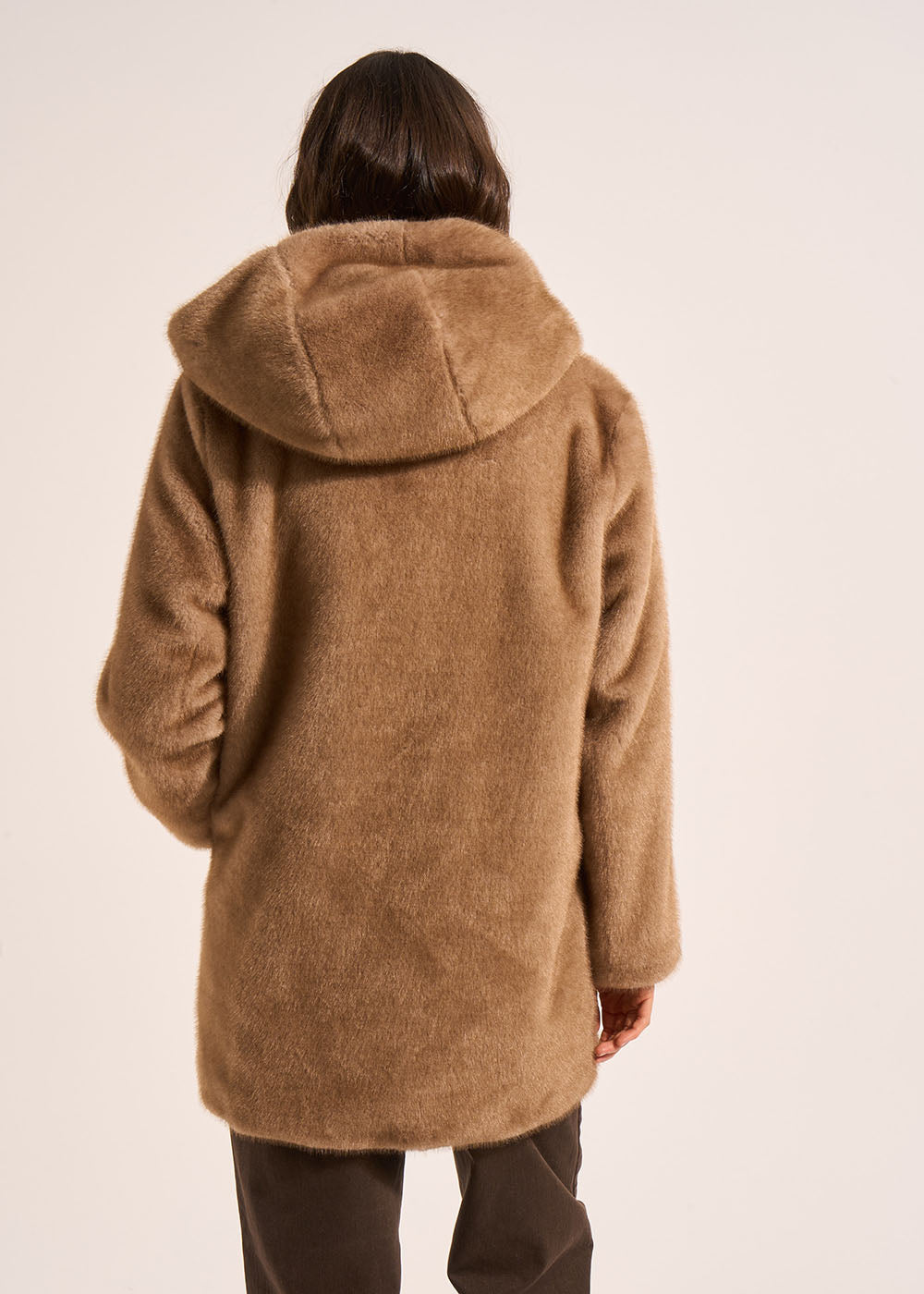 MANATHANY Hooded faux fur coat - 3 - Sud Express - Sud Express