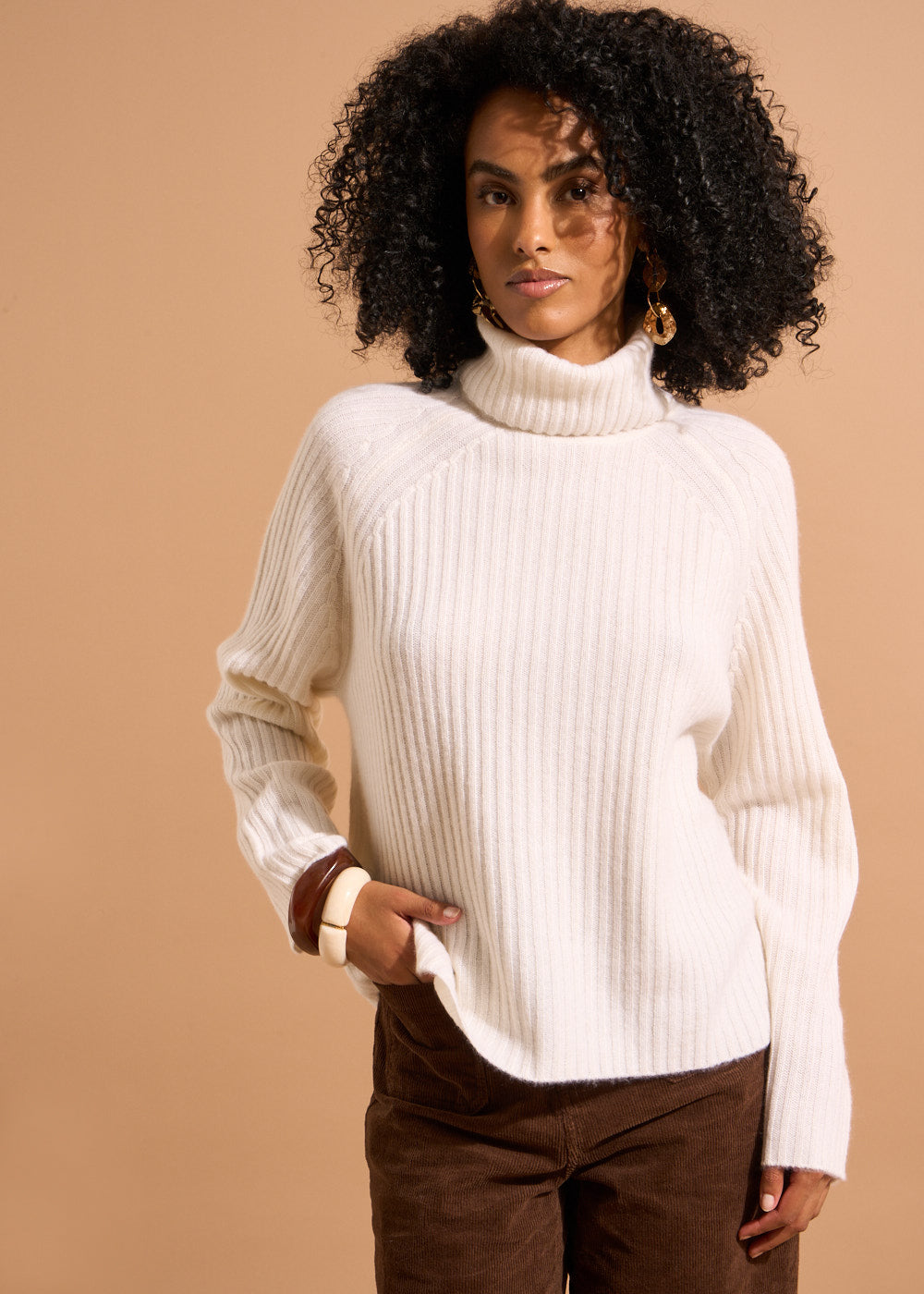 MADINAX Cashmere stand-up collar jumper - 1 - Sud Express - Sud Express