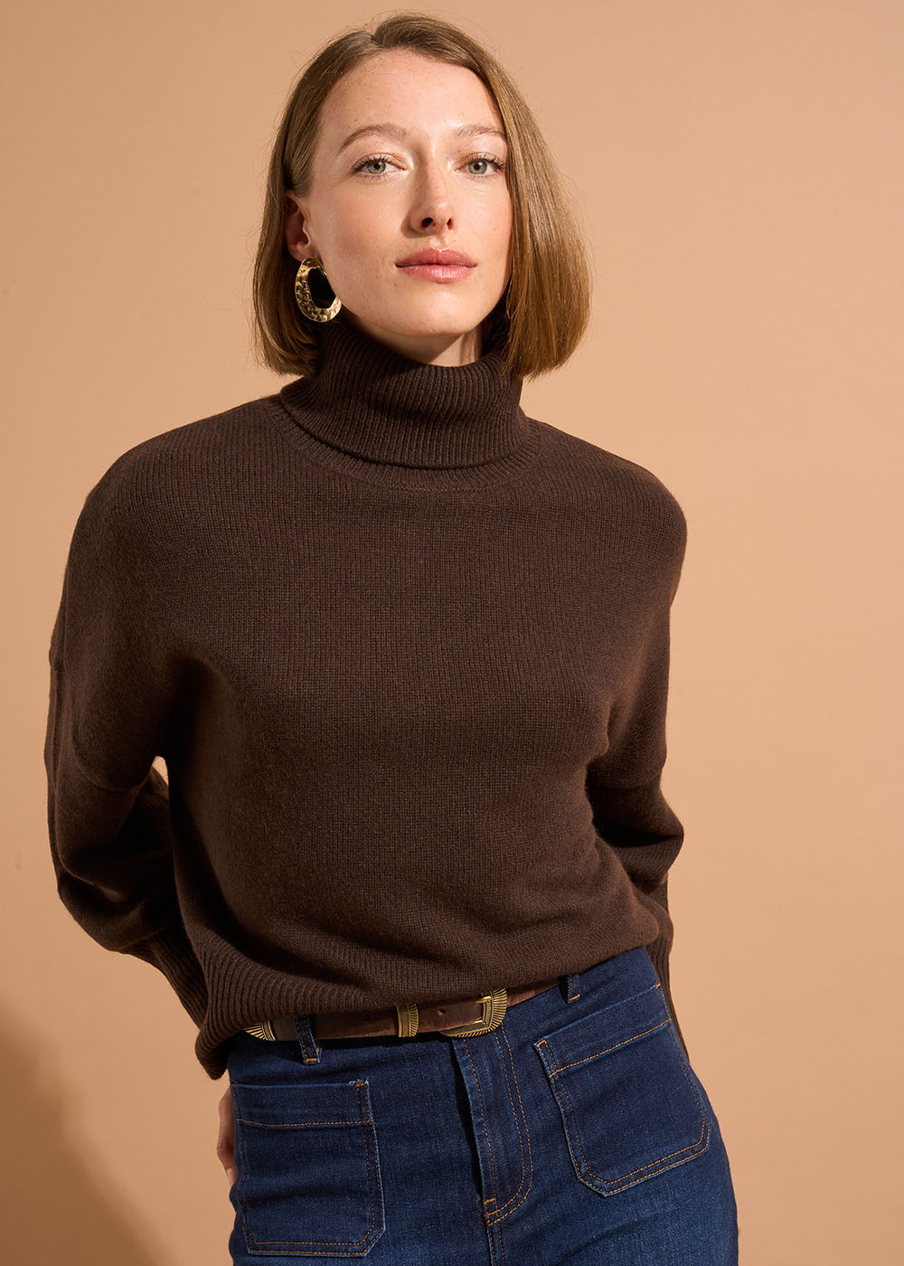 MONPRANO Cashmere turtleneck sweater - 1 - Sud Express - Sud Express
