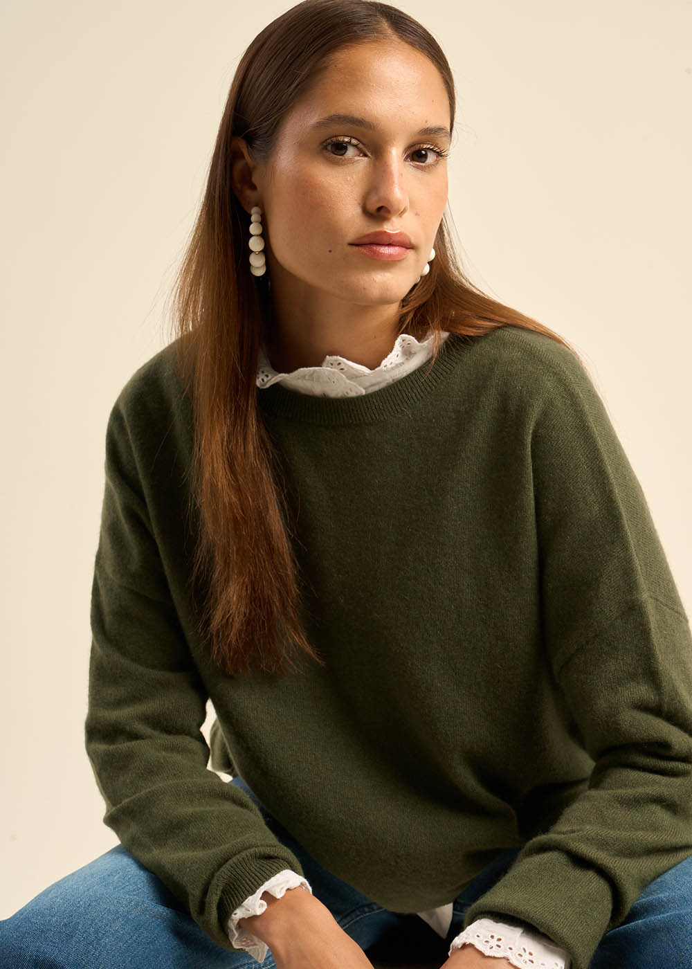 MONA 100% cashmere boat-neck jumper - 1 - Sud Express - Sud Express