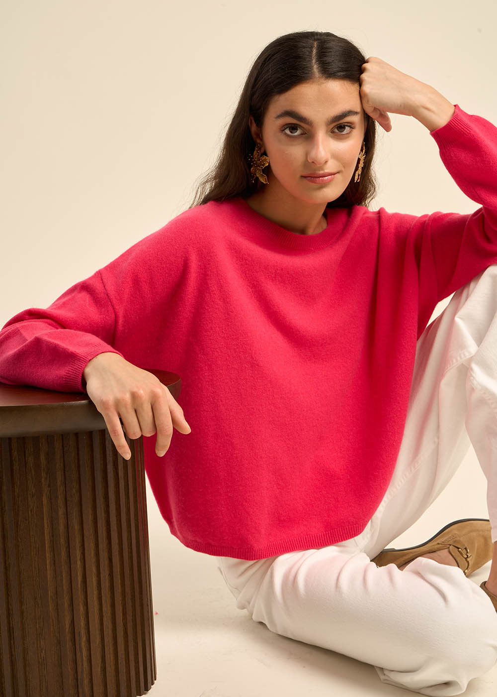 MONA 100% cashmere boat-neck jumper - 1 - Sud Express - Sud Express