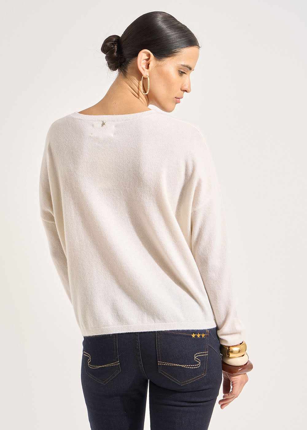 MONA 100% cashmere boat-neck jumper - 3 - Sud Express - Sud Express