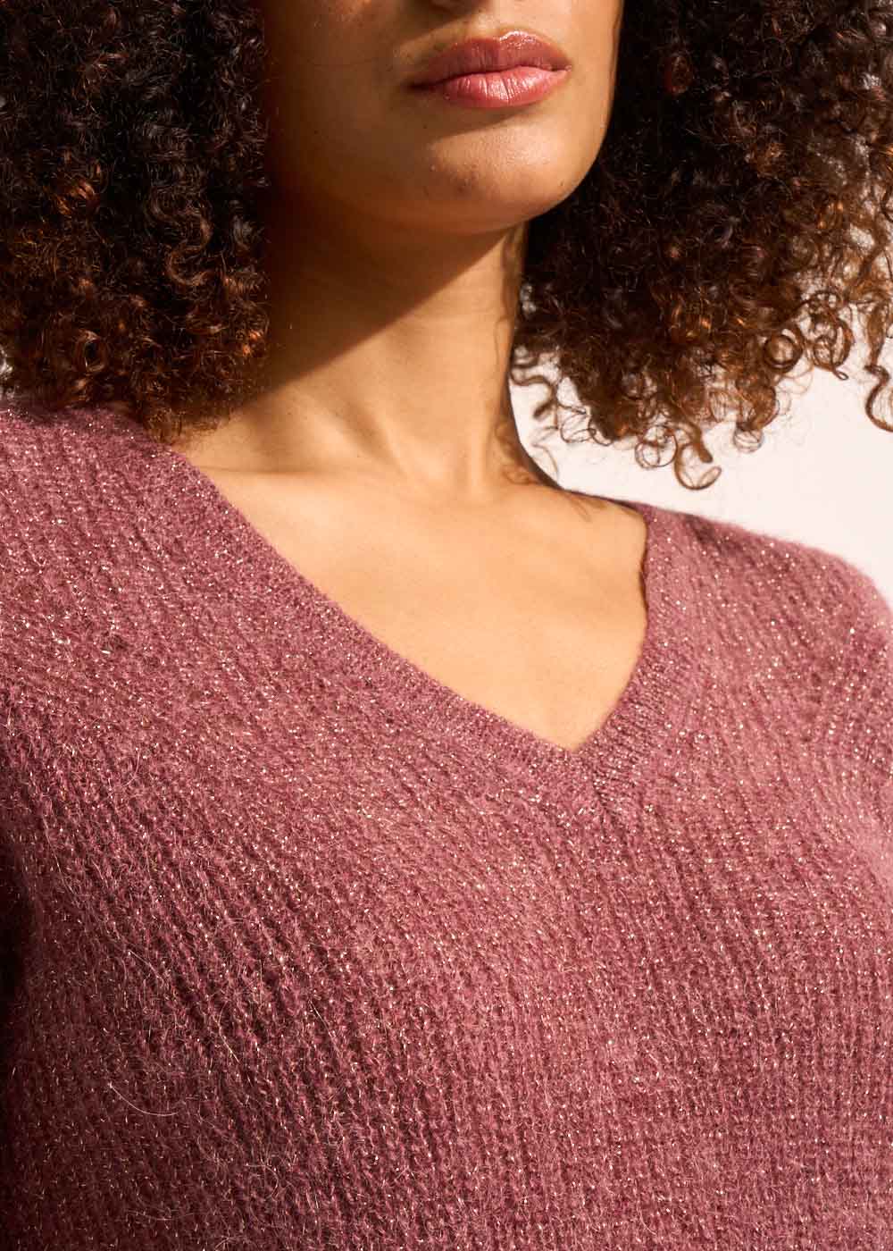 MANNAKOX V-neck sweater with 3/4-length sleeves - 2 - Sud Express - Sud Express