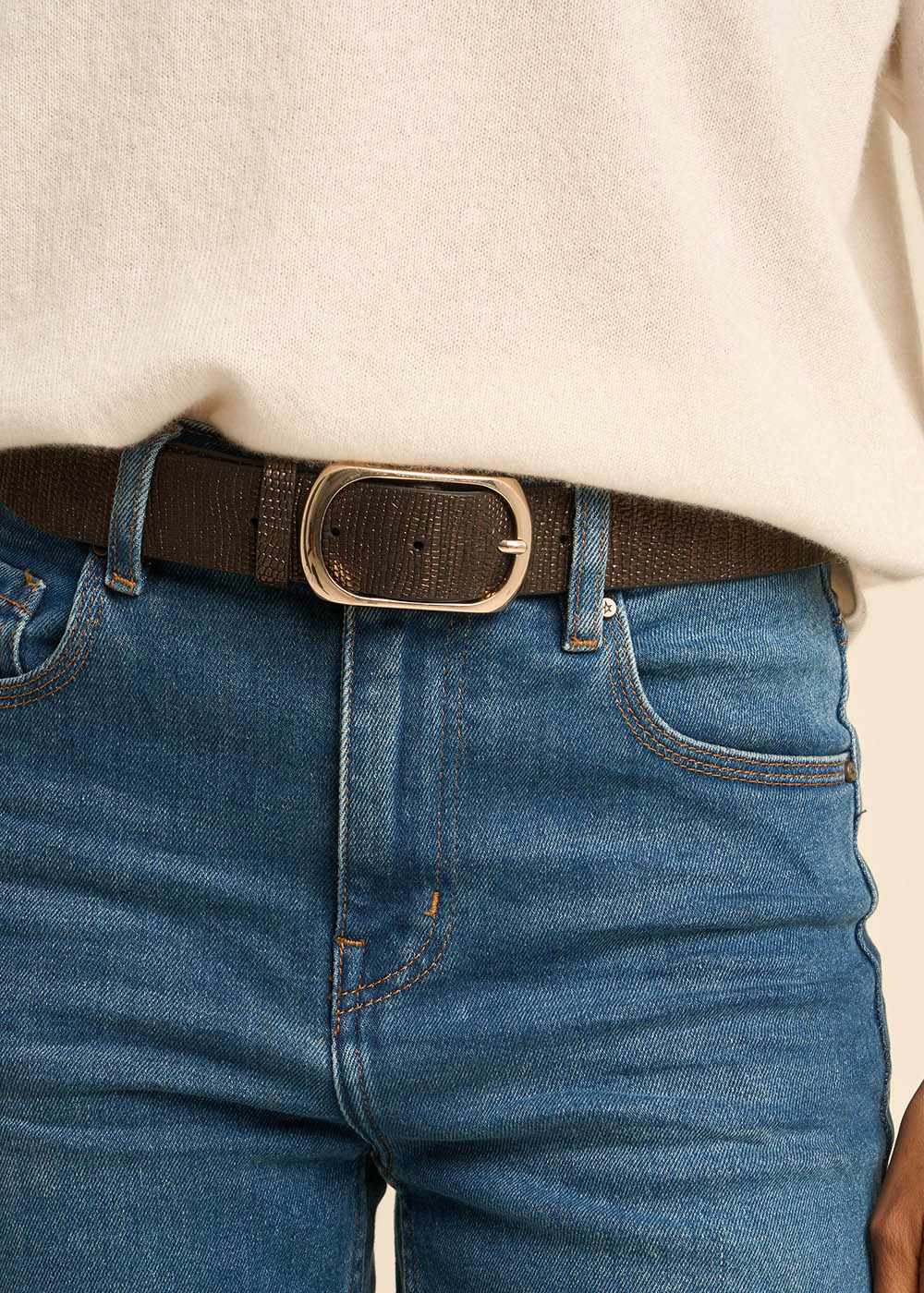 CREPIS Iridescent leather belt - 1 - Sud Express - Sud Express