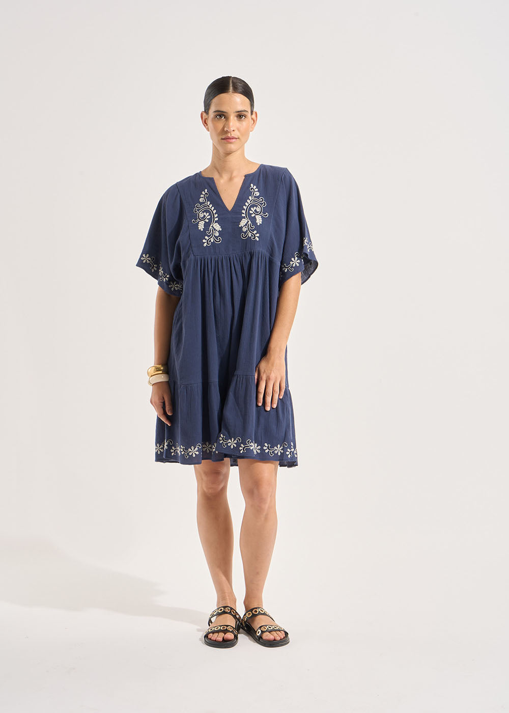 ROKAMA Short  embroided dress - 1 - Sud Express - Sud Express