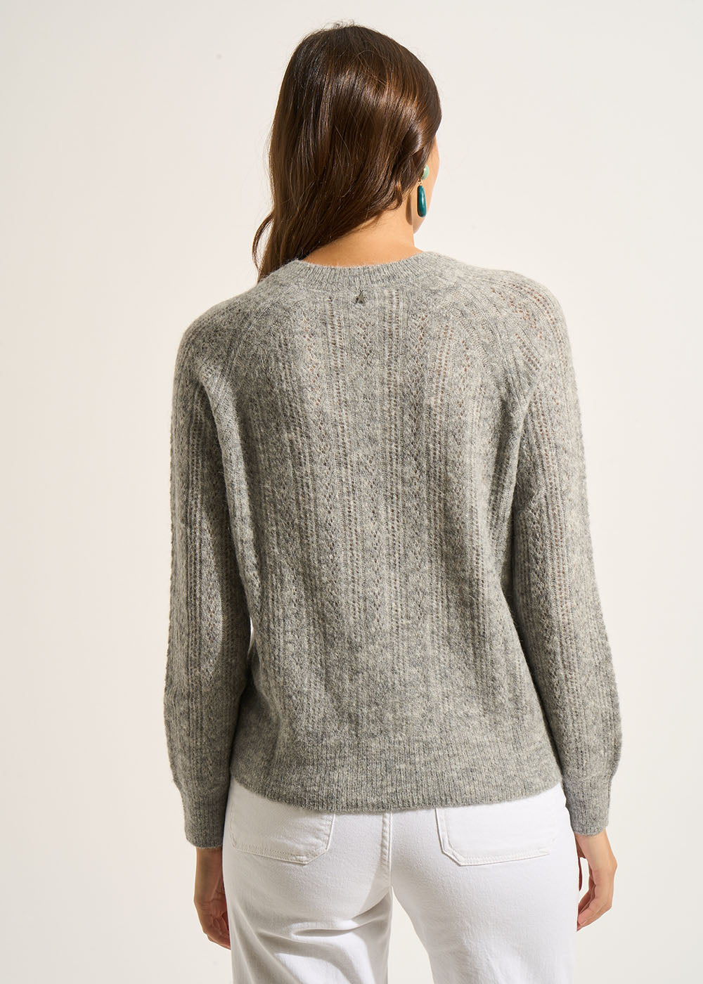 MALICIA Round-neck jumper with wide raglan sleeves - 3 - Sud Express - Sud Express