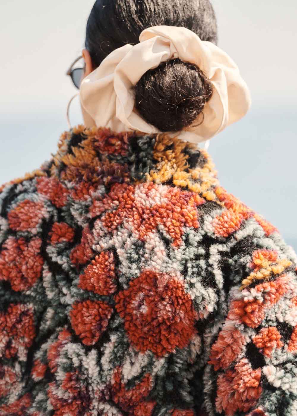 VAMALA Printed faux fur coat with swan neck - 2 - Sud Express - Sud Express