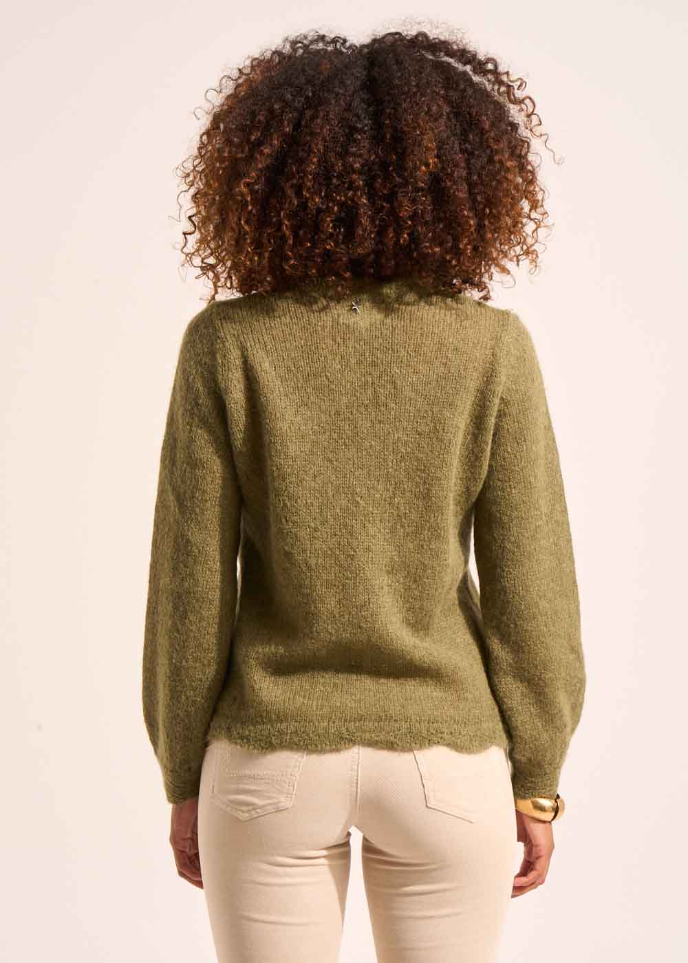 MARFY V-neck sweater with crochet details - 3 - Sud Express - Sud Express