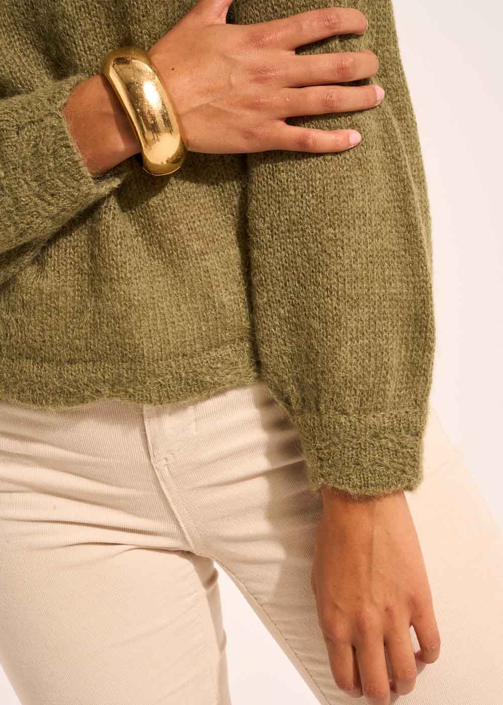 MARFY V-neck sweater with crochet details - 4 - Sud Express - Sud Express
