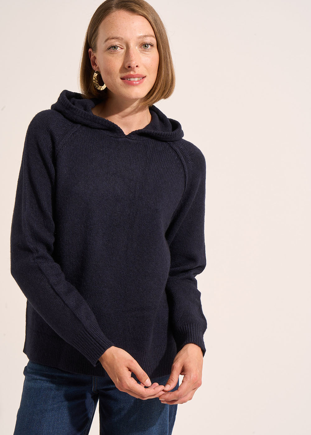 MASHA Thick knit hooded sweatshirt - 1 - Sud Express - Sud Express