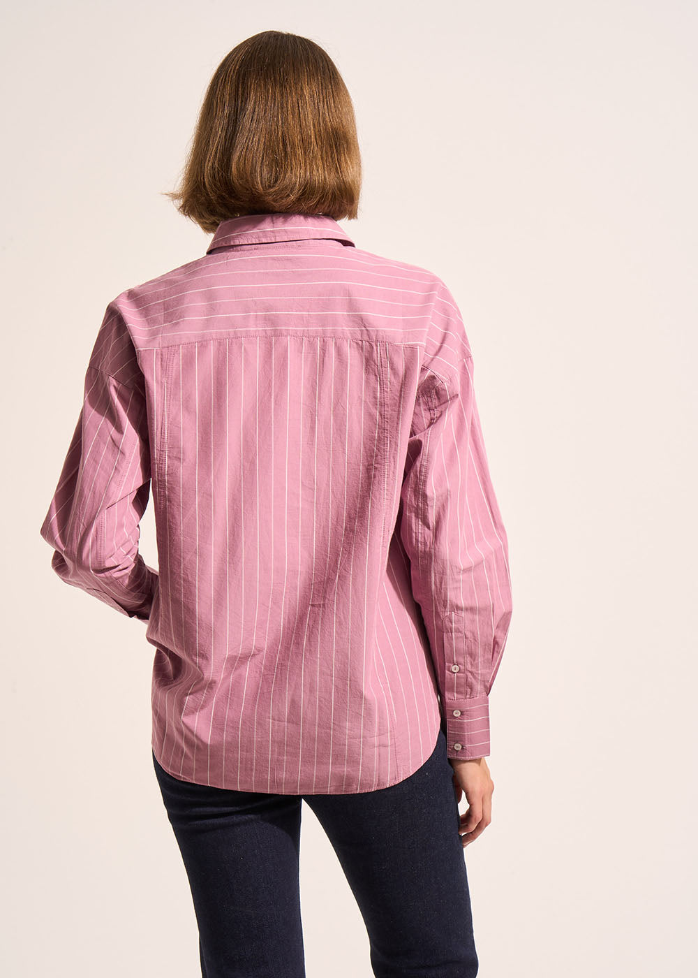 CHARBI Oversized striped cotton shirt with dropped shoulders - 3 - Sud Express - Sud Express