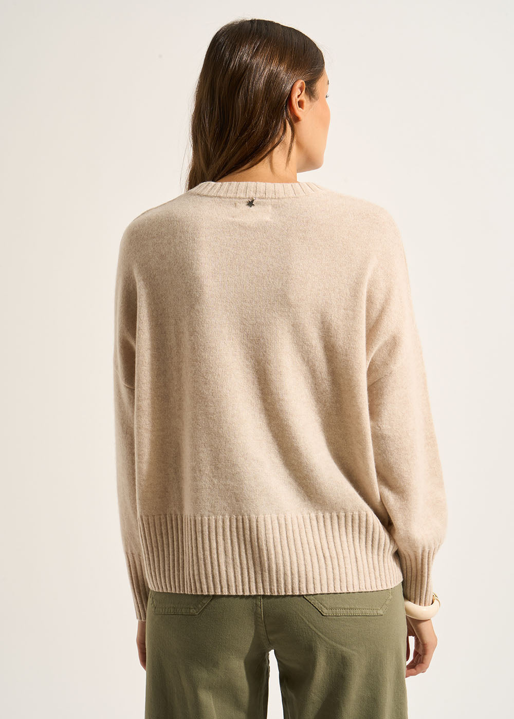 MONPAX Cashmere jumper, round neck, long sleeves - 3 - Sud Express - Sud Express
