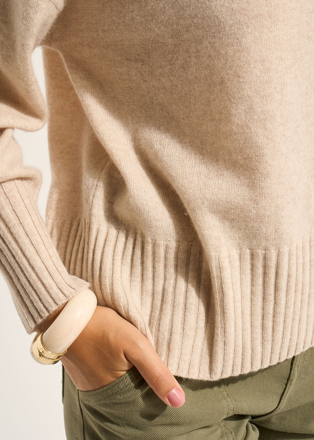 MONPAX Cashmere jumper, round neck, long sleeves - 4 - Sud Express - Sud Express