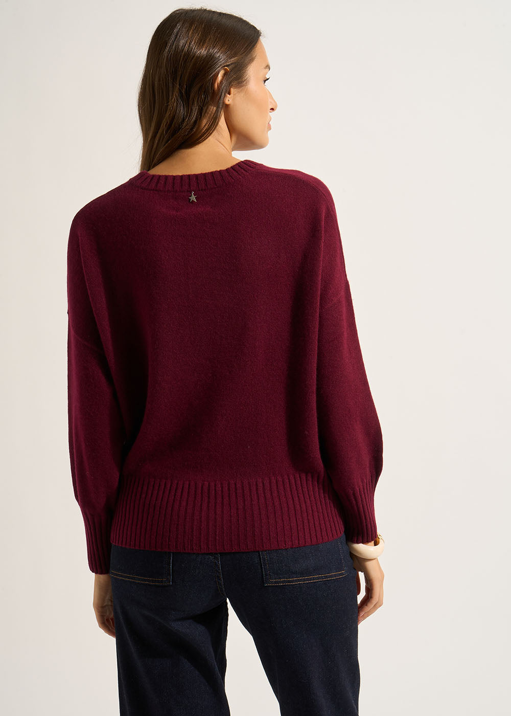 MONPAX Cashmere jumper, round neck, long sleeves - 3 - Sud Express - Sud Express
