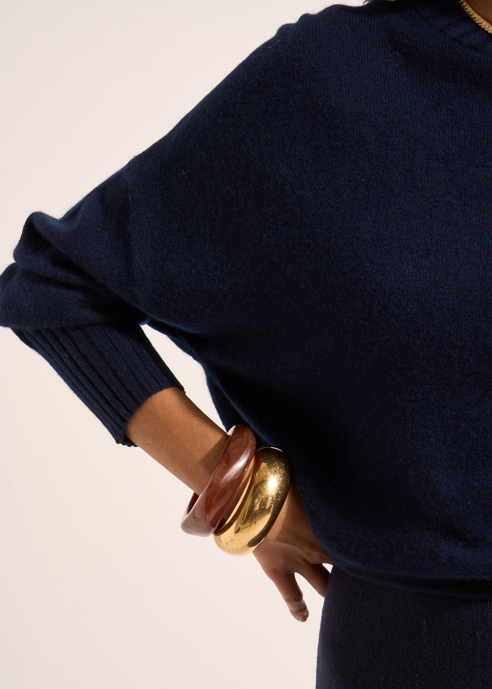 MONPAX Cashmere jumper, round neck, long sleeves - 4 - Sud Express - Sud Express