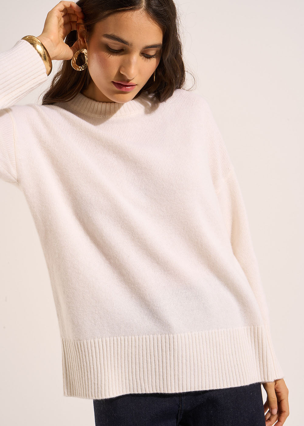 MARJONY Cashmere crew neck sweater - 1 - Sud Express - Sud Express