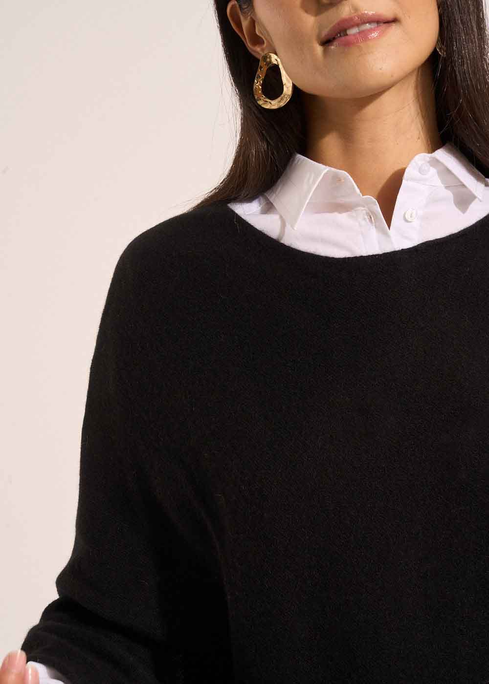 PAULENE Loose-fitting cashmere poncho - 2 - Sud Express - Sud Express