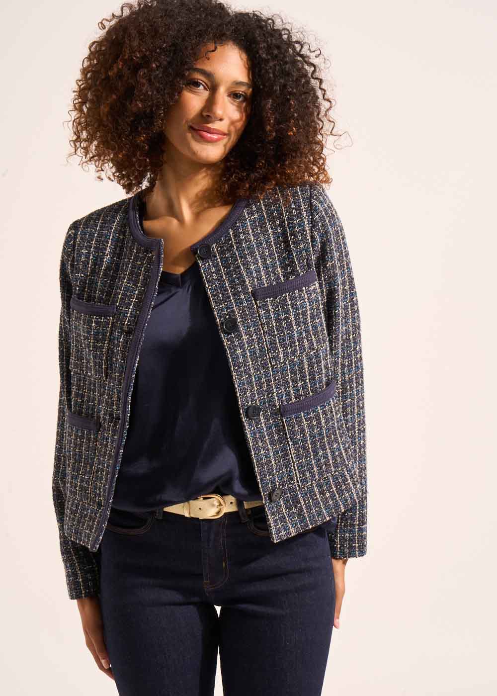 VITEZA Short tweed jacket - 1 - Sud Express - Sud Express