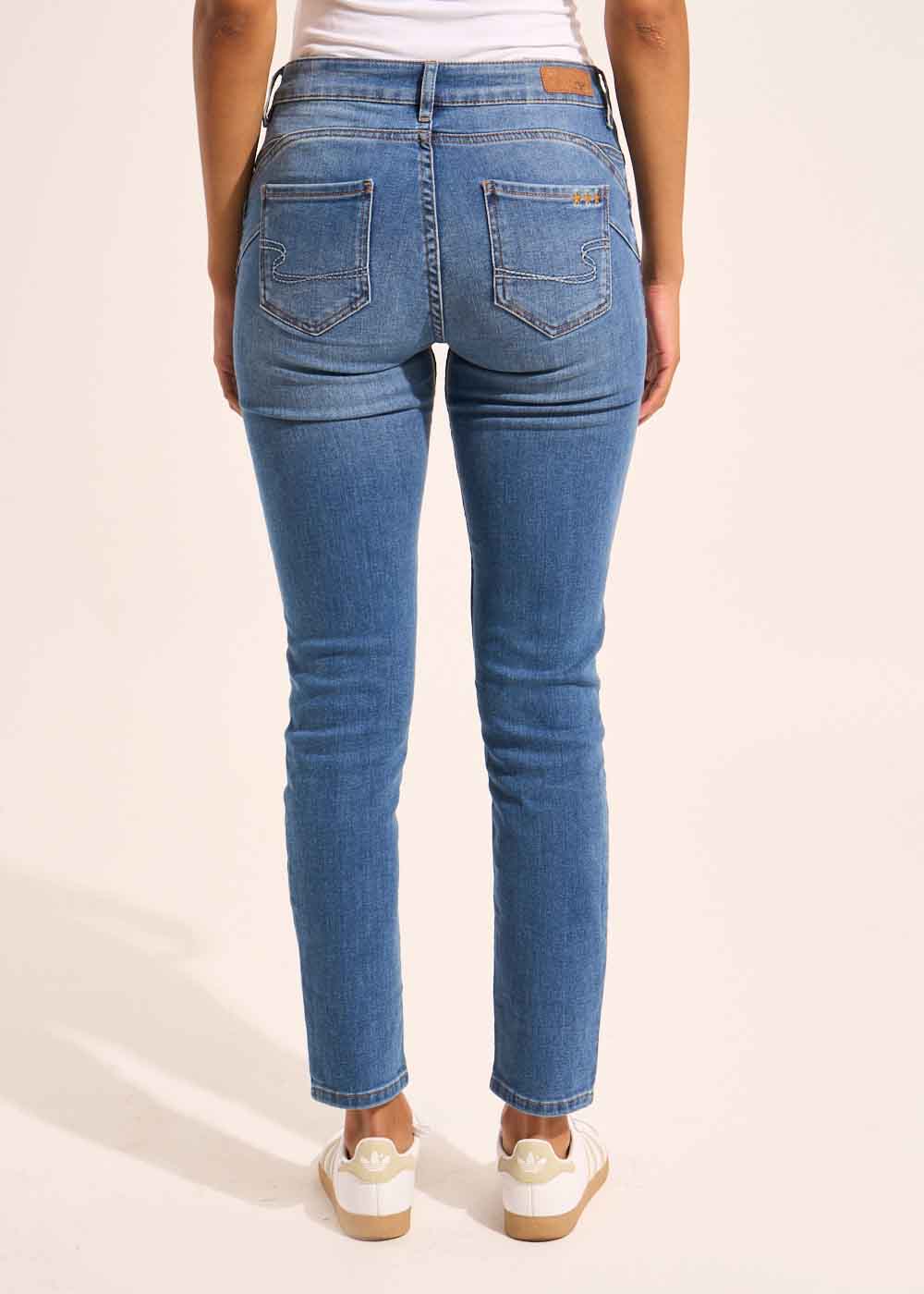 STELLA MEDIUM STONE Five-pocket slim jeans - 3 - Sud Express - Sud Express