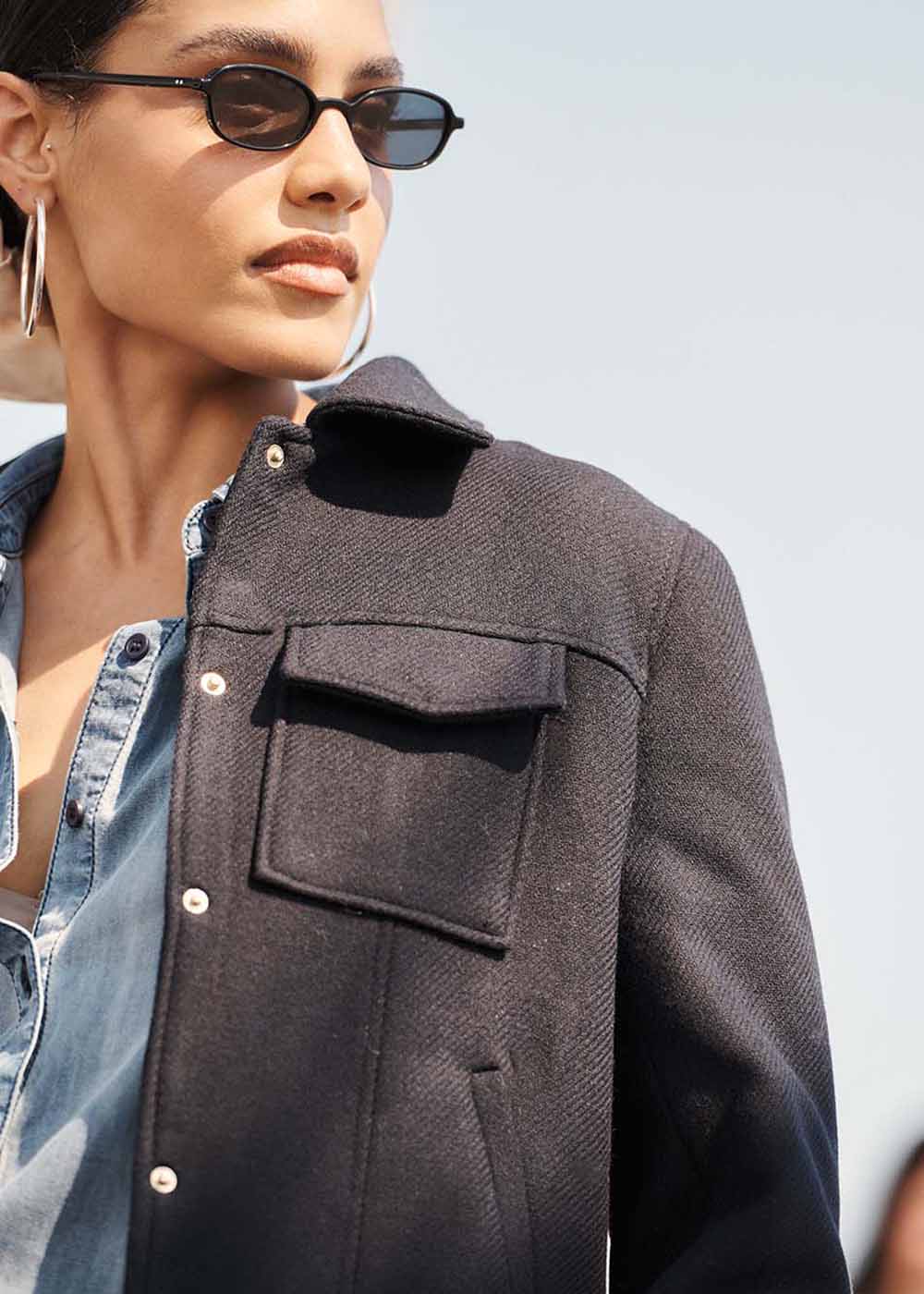 MABELOU Short coat in wool fabric - 2 - Sud Express - Sud Express