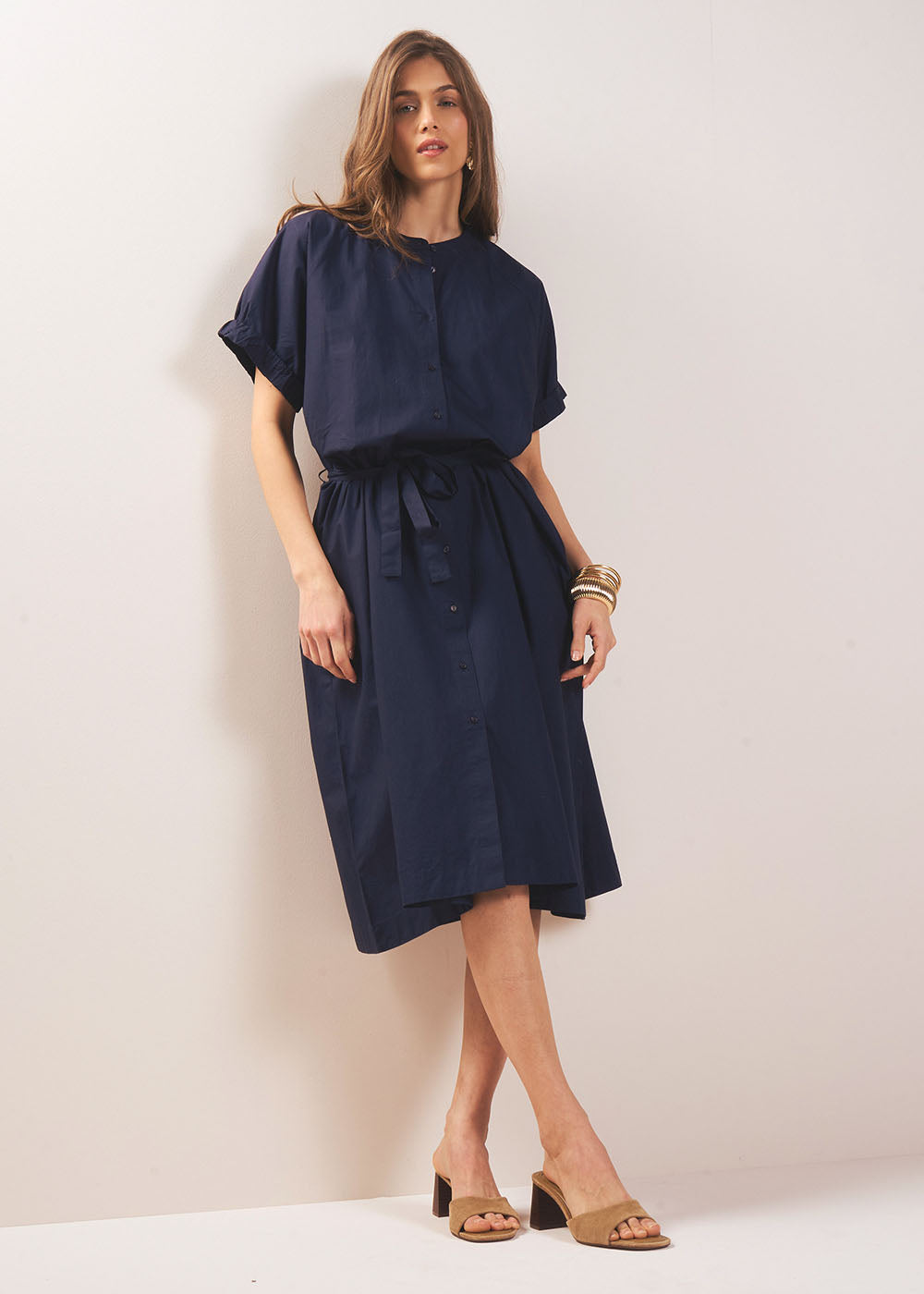 structured linen dress midi – Sud Express A/W 1995 Gold Turtleneck SS26_OE Size:XXL: Men 13-15.5  Women 15-17
