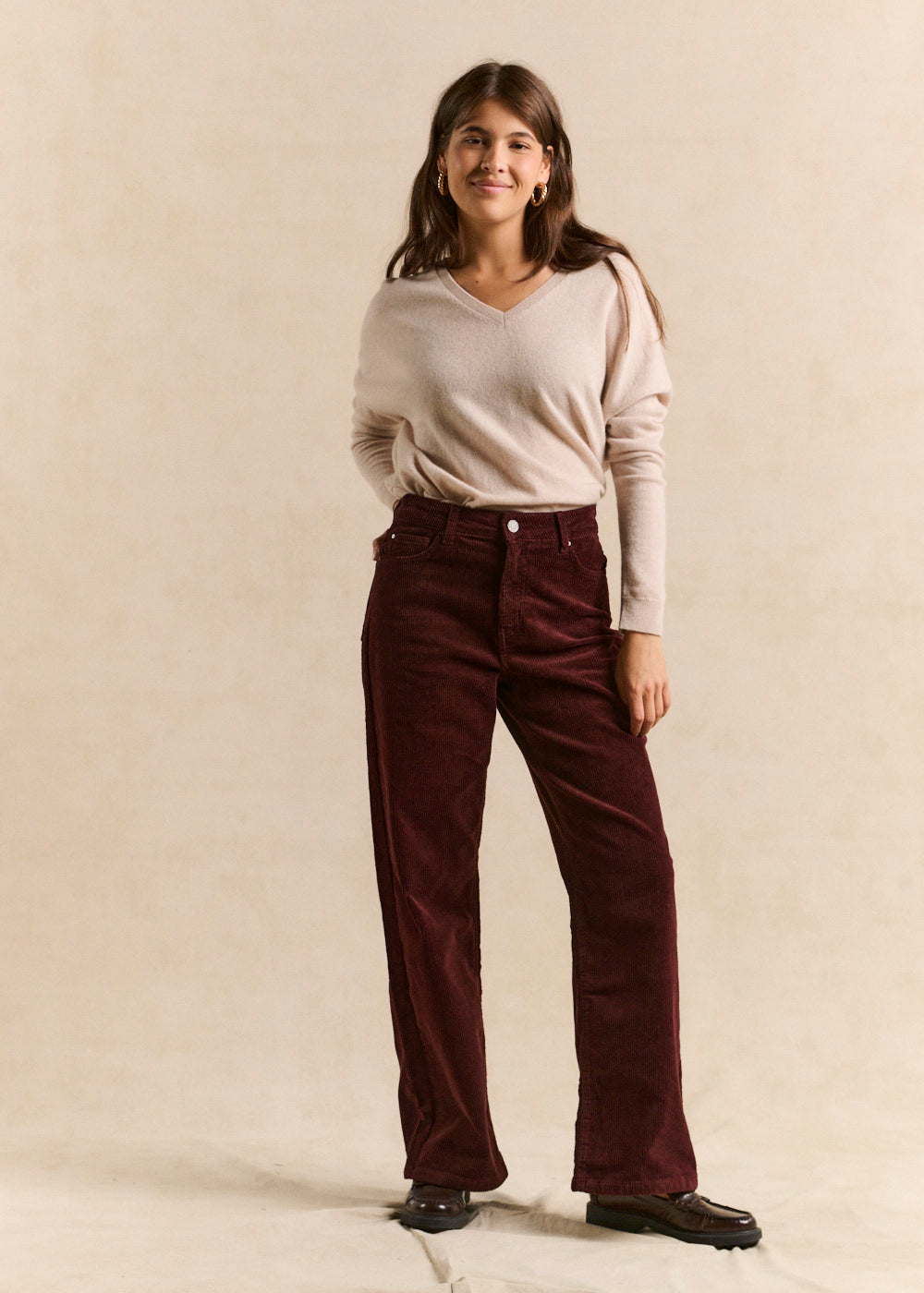 Wide leg velvet pants - Sud Express - 1 - Sud Express