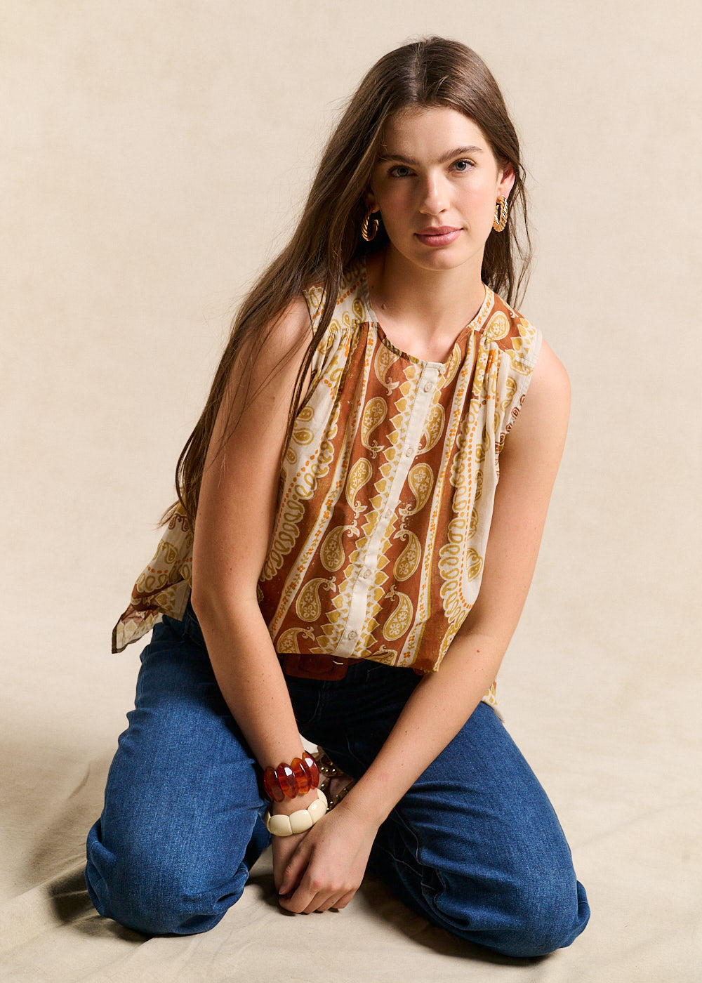 TOLEYA Placed-print blouse - 4 - Sud Express - Sud Express
