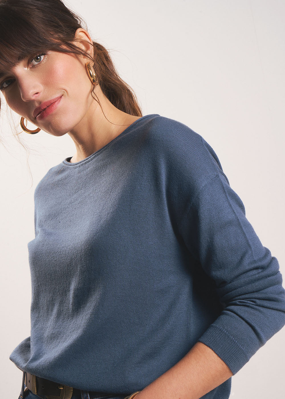 Oversized boat-neck sweater - Sud Express - 5 - Sud Express