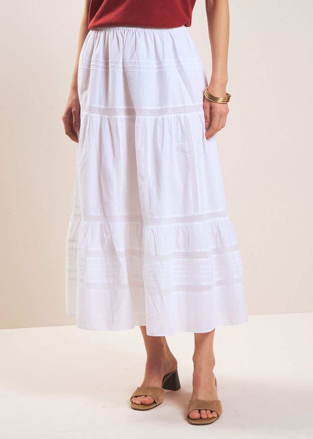 JAYLISE Long cotton voile skirt - 2 - Sud Express - Sud Express