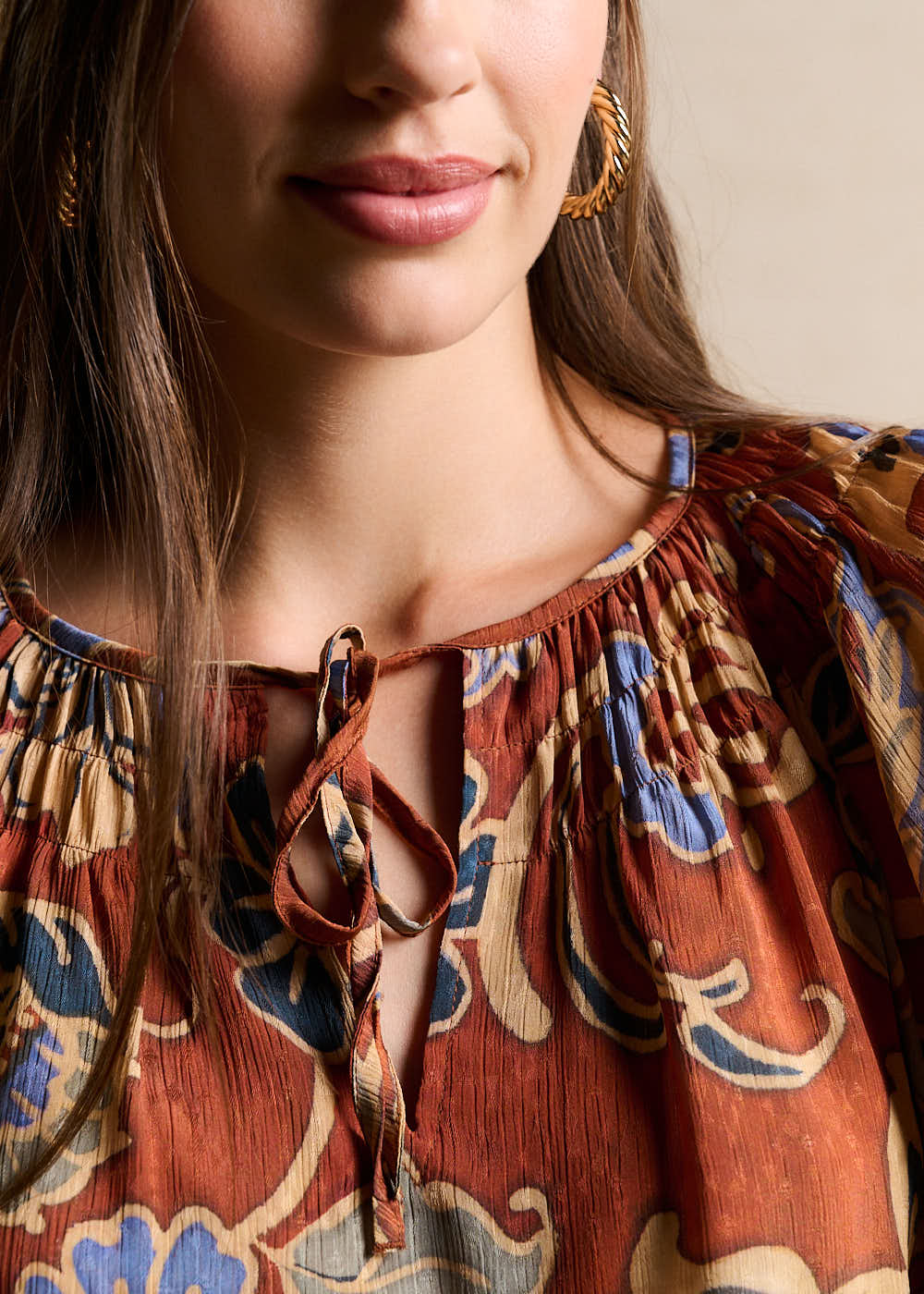 Floral Paisley Print Top - Sud Express - 2 - Sud Express