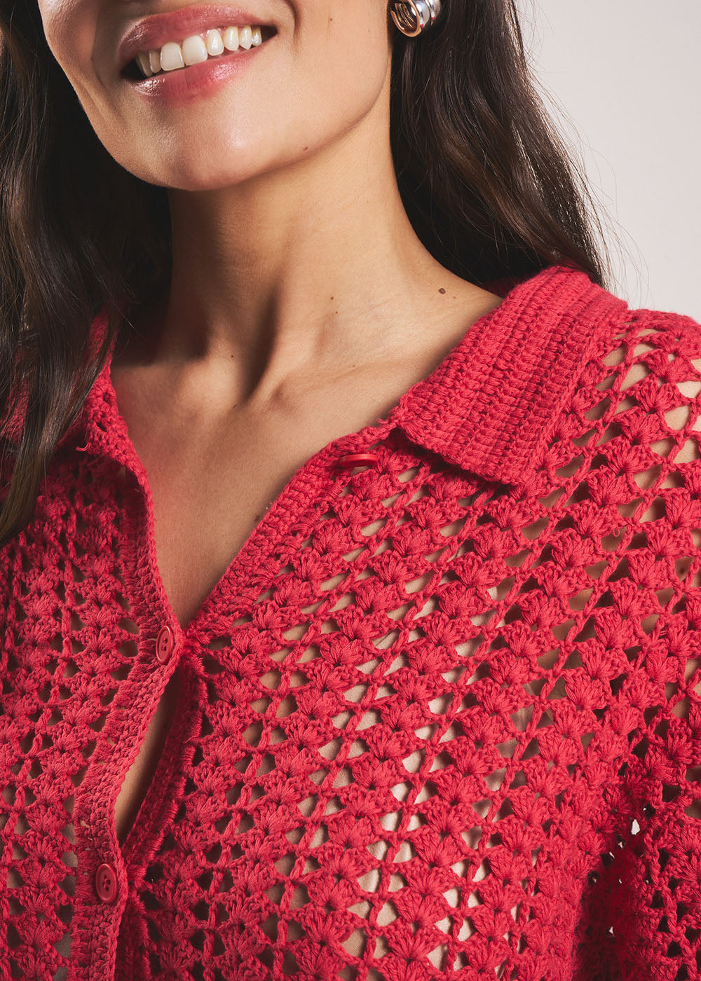 GILDAS Buttoned crochet cardigan - 3 - Sud Express - Sud Express