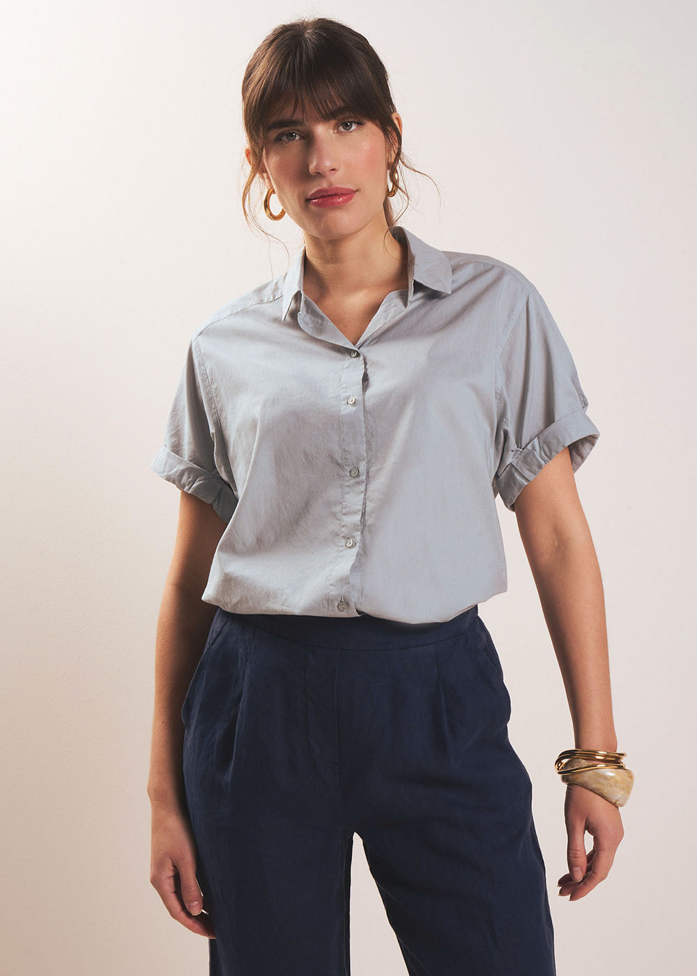 Cuffed short-sleeves shirt - Sud Express - 5 - Sud Express