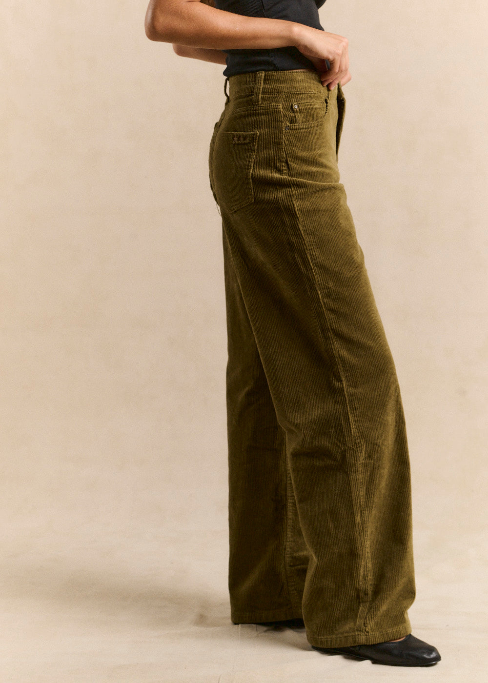 Wide leg velvet pants - Sud Express - 4 - Sud Express