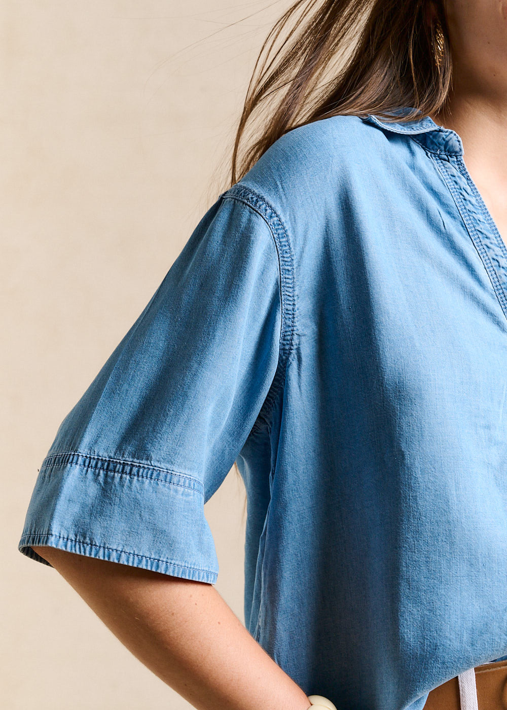 CHALY Fluid Denim Shirt - 2 - Sud Express - Sud Express