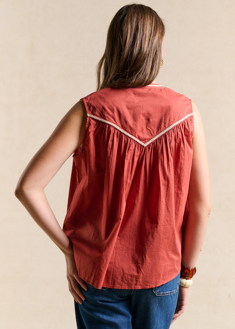 TOBANA Embroidered Cotton Voile Top - 3 - Sud Express - Sud Express