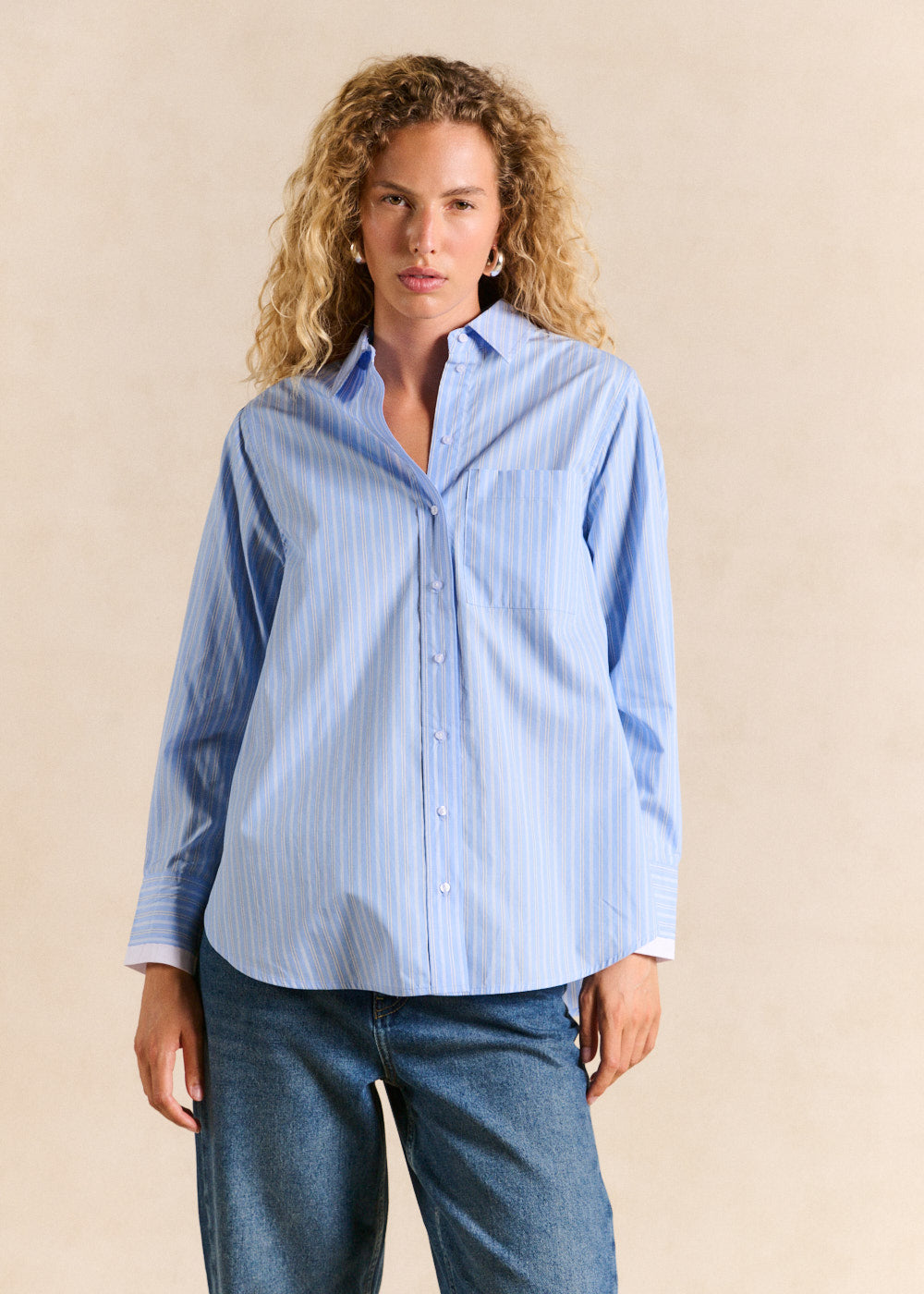 Oversized striped shirt - Sud Express - 1 - Sud Express