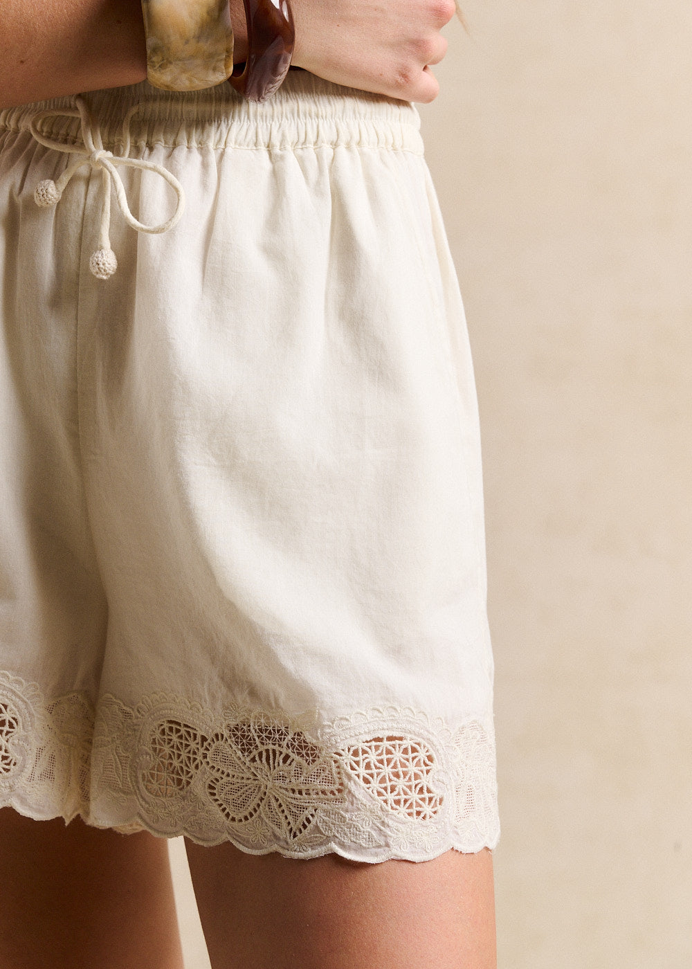 SOLINA Lace trim shorts - 4 - Sud Express - Sud Express
