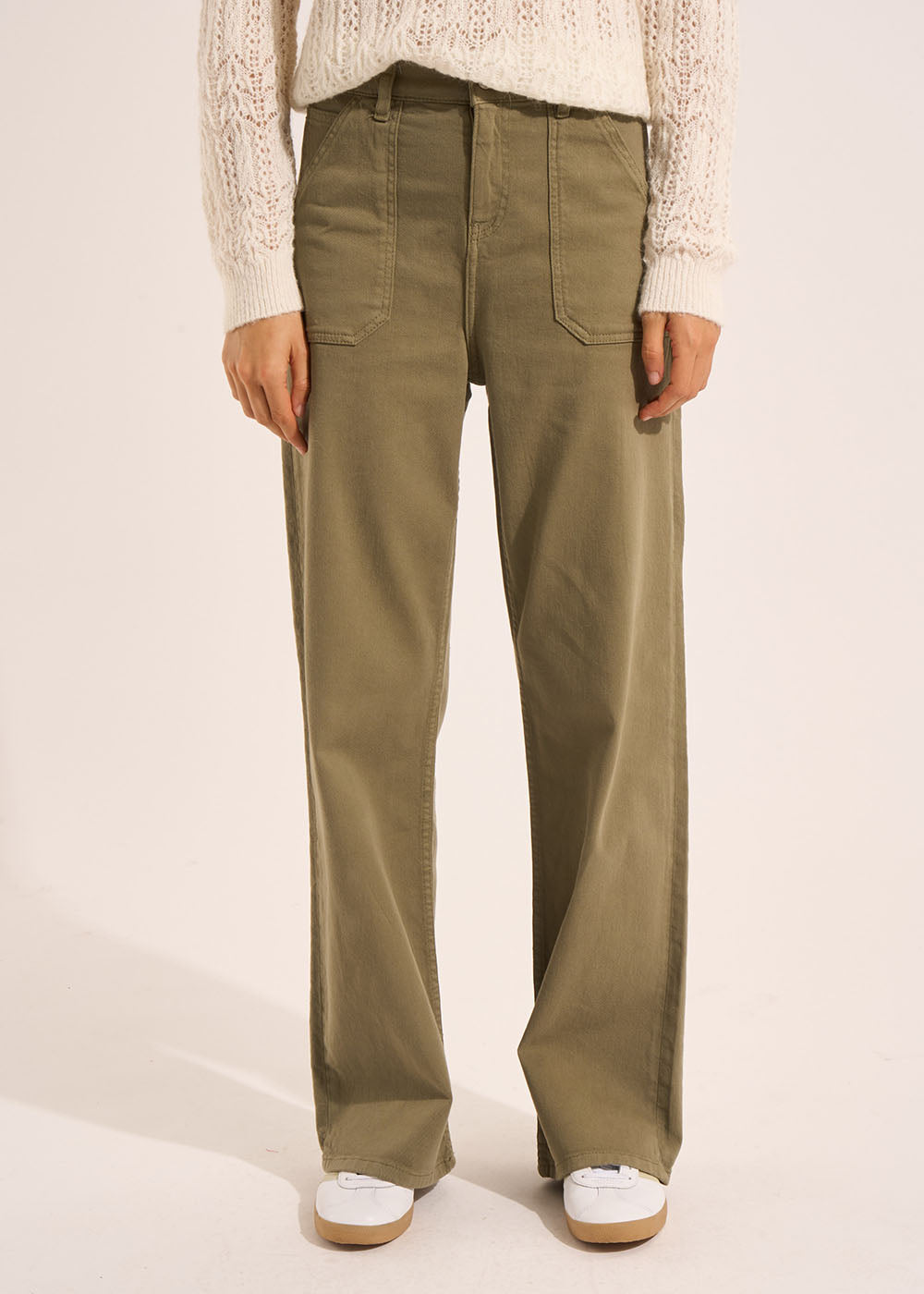 Cotton wide-leg trousers - Sud Express - 2 - Sud Express