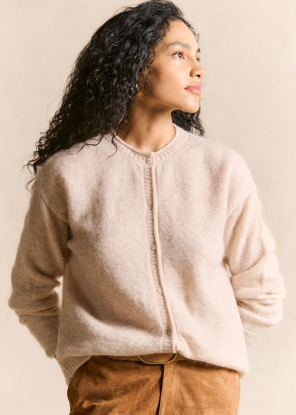 Round-neck mohair cardigan - Sud Express - 4 - Sud Express
