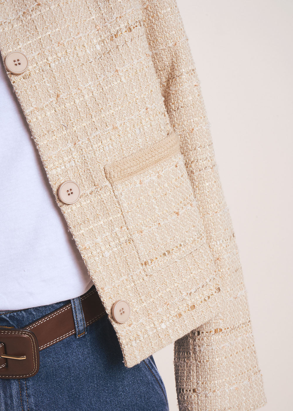Short tweed jacket - Sud Express - 4 - Sud Express