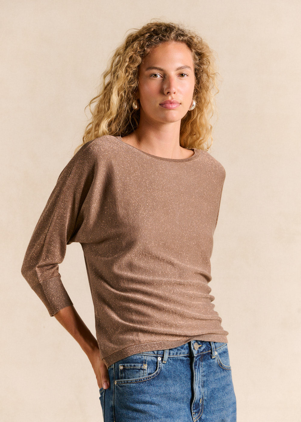 MATADOR Round neck jumper with metallic fibres - 4 - Sud Express - Sud Express