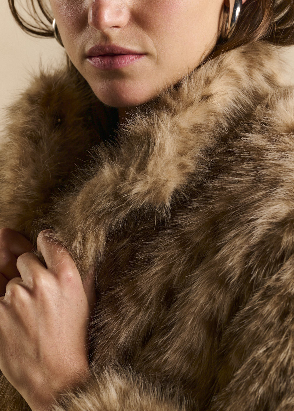 MAMBILY Printed Doe Effect Faux Fur Coat - 2 - Sud Express - Sud Express